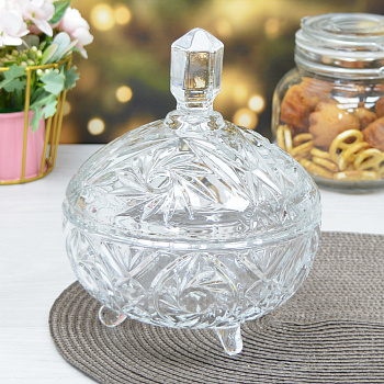 Ваза для конфет печенья d16 h19см