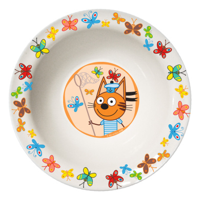 Миска  15.2см "Три кота"  Бабочки фарфор