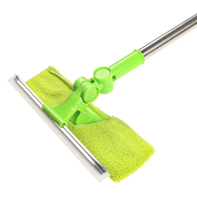 Окномойка двусторонняя скребок 23см + микрофибра 25х7см телескопический черенок нержавеющая сталь 105см