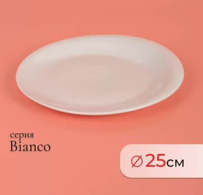 Тарелка обеденная BIANCO 25см
