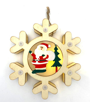 Украшение новогоднее "Снежинка" со светодиодом