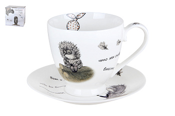 Пара чайная  440мл "Ежик в тумане"