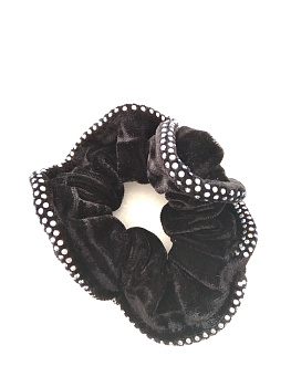 Резинка для волос бархат-стразы