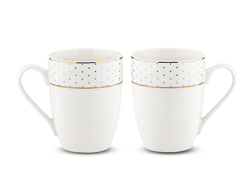 Кружка 370мл "Сетка с золотом"