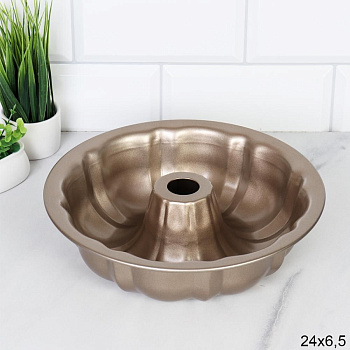 Форма для выпечки Круг с отверстием 24х6см антипригарное покрытие Форма для выпечки Круг с отверстием 24х6см антипригарное покрытие