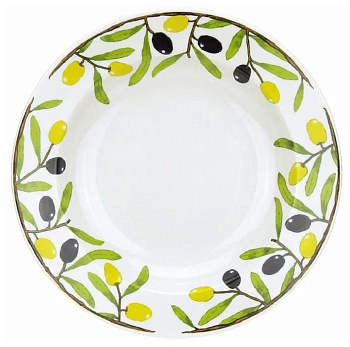 Тарелка глубокая 20см "Оливки бортовые"