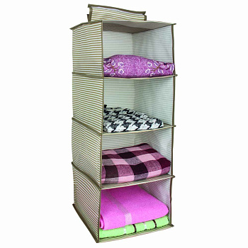 Органайзер для хранения подвесной line 4 полки 290х240х640мм темно-бежевый