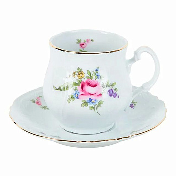 Пара чайная 310мл "Мейсенский букет" ф. JONÁŠ