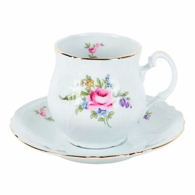 Пара чайная 310мл "Мейсенский букет" ф. JONÁŠ