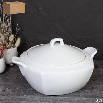 Супница с крышкой 3л 30*24*17см