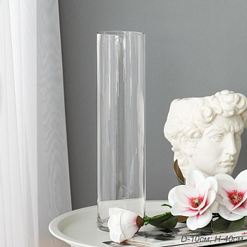 Ваза для цветов 10х40см Цилиндр