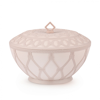 Сухарница "Арабеска" 1.7л 21х15см с крышкой св.бежевый