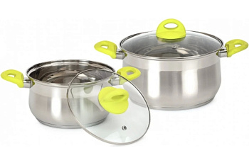 Набор кастрюль GLORY 2шт: 22см 3.5л, 26см 6л