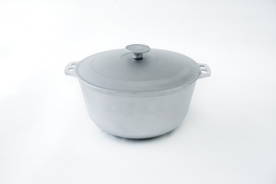 Казан алюминиевый с крышкой 4л 24см без покр.