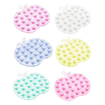 Мыльница на присосках силикон 6цветов 8.5*8.2см