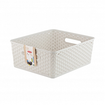 Коробка для хранения MY STYLE M 13л 350х295х135мм кремовая