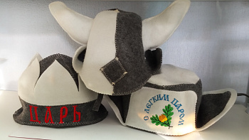 Шапка для бани в ассортименте модельная