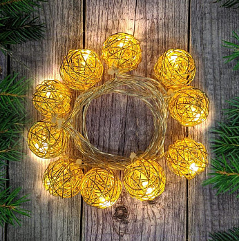 Гирлянда "Шарики" мет. 6м 40ламп