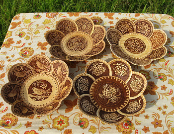 Тарелка 7 лепестков d26см микс