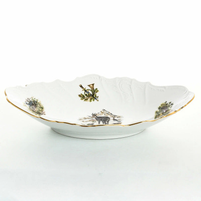 Блюдо для хлеба 34см "Охота"