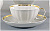 Чашка чайная с блюдцем 275мл тонкост.  ф.белый лебедь "Московский с лентой"