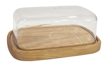 Масленка дерево+пласт. Natura  168х110х68мм