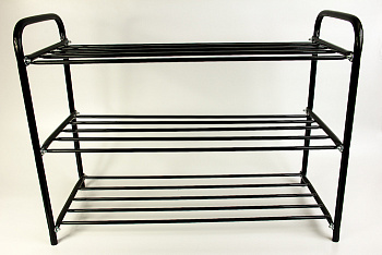 Этажерка для обуви 3 полки метал.каркас 80*33h59см