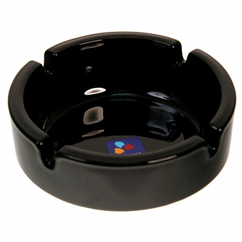 Пепельница черная 10.7см Пепельница черная 10.7см