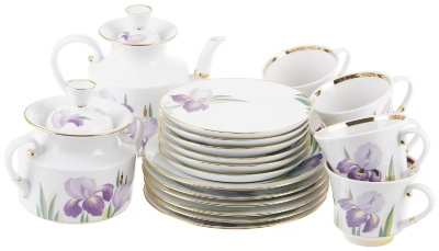 Сервиз чайный 6перс. 20пр.  "Ирисы" ф.Банкетная 220мл