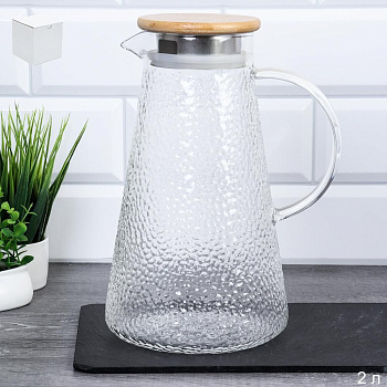 Кувшин 2л бамбуковая крышка