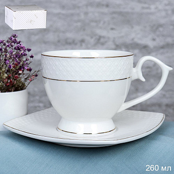 Пара чайная  260мл на ножке под.уп.