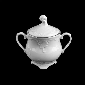 Сахарница  400мл "Рококо Узор+Платина"