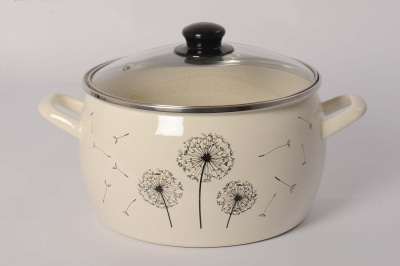 Кастрюля эмал.  "Одуванчик" 7.9л 24см