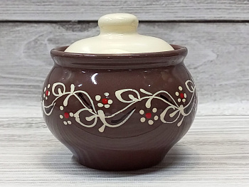 Горшок Русский 0.5л Ритм коричневый 13*12см