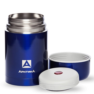 Термос с широким горлом 750мл синий 10ч