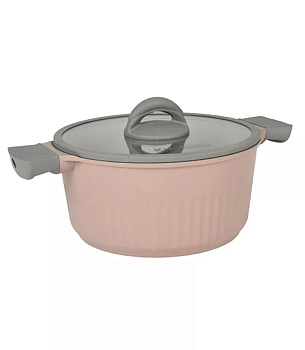 Кастрюля 3.2л стеклянная крышка "Stella cappuccino"