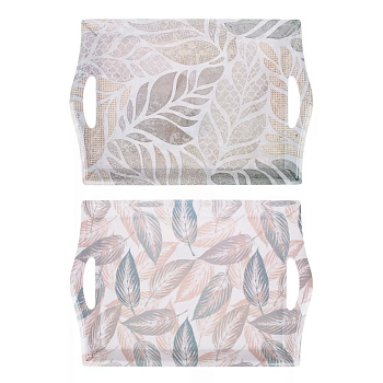 Поднос пластик "Декор" 39х27см 2 дизайна (24)