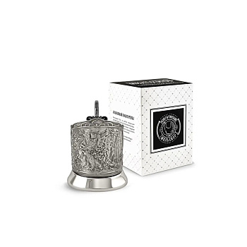 Подстаканник никел. с чернением "Мишки в лесу"