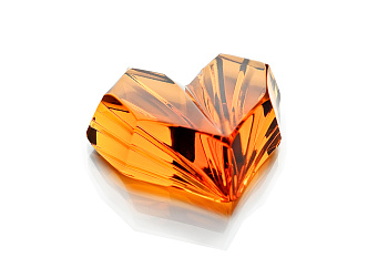 Отливка "Сердце" Янтарный