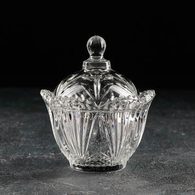 Сахарница с крышкой CARAT ROYAL 200мл стекл.