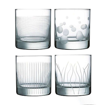 Набор стаканов 4шт. 300мл "Лаунж клаб"  низкие