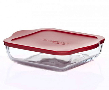 Форма д/запек. квадратная 26см 2л с пласт. крышкой Форма д/запек. квадратная 26см 2л с пласт. крышкой