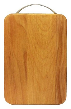 Доска раздел. буковая мини 240*160*18мм с мет. ручкой