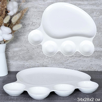 Блюдо фигурное 34см с соусниками