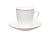 Чашка с блюдцем 176мл "Золотой кантик" ф.Ветерок костяной фарфор