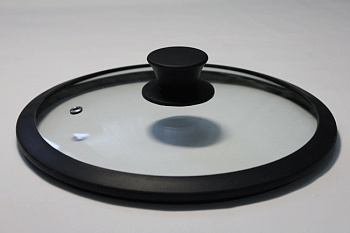 Крышка стеклянная с силиконовым ободом 22см Крышка стеклянная с силиконовым ободом 22см