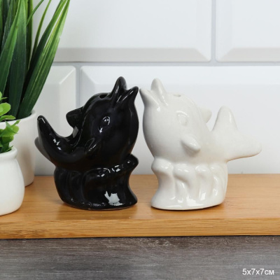 Набор для специй 2пр. Дельфины Инь Янь