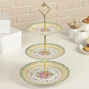 Фруктовница 3-х яр."Цветочный вальс"