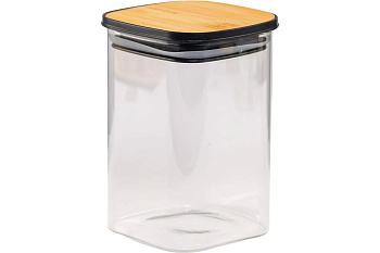 Банка для хранения сыпучих продуктов квадратная BAMBOO 1000мл
