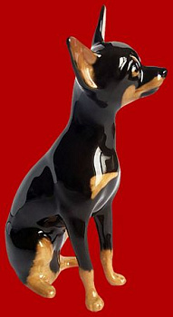 Фигурка декорат. "Той-Терьер Сидящий" 11x4x6см